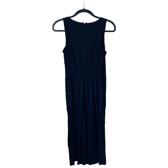 EILEEN FISHER Tencel Viscose Wrap Skirt Cami Jumpsuit Extra Small Black S9GHT - Picture 3 of 8